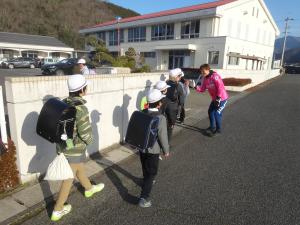 福元選手あいさつ運動