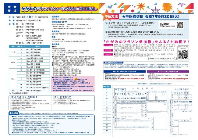 大会要項（裏面）